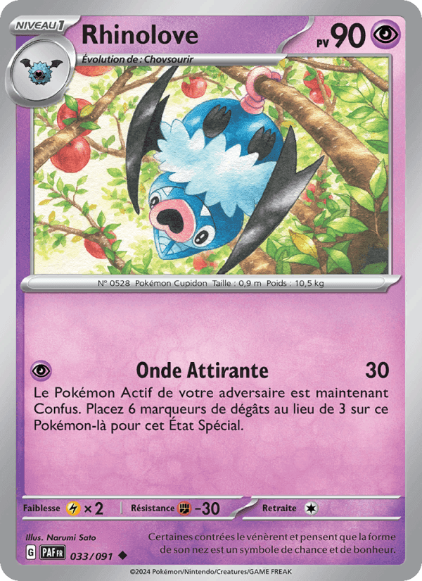 Rhinolove, carte 033 de Destinées de Paldea