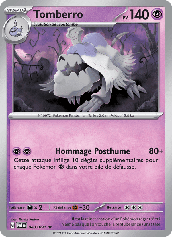Tomberro, carte 043 de Destinées de Paldea