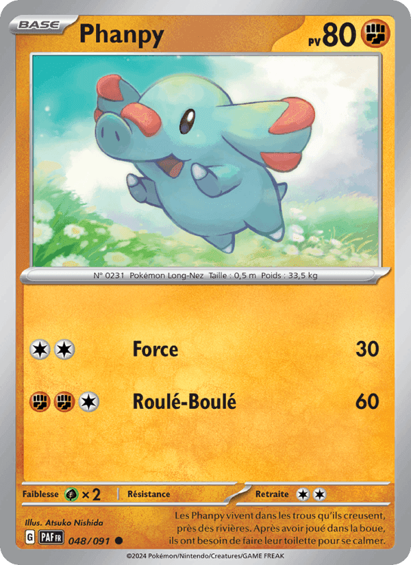 Phanpy, carte 048 de Destinées de Paldea
