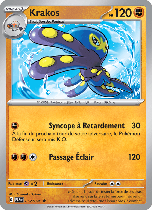 Krakos, carte 052 de Destinées de Paldea