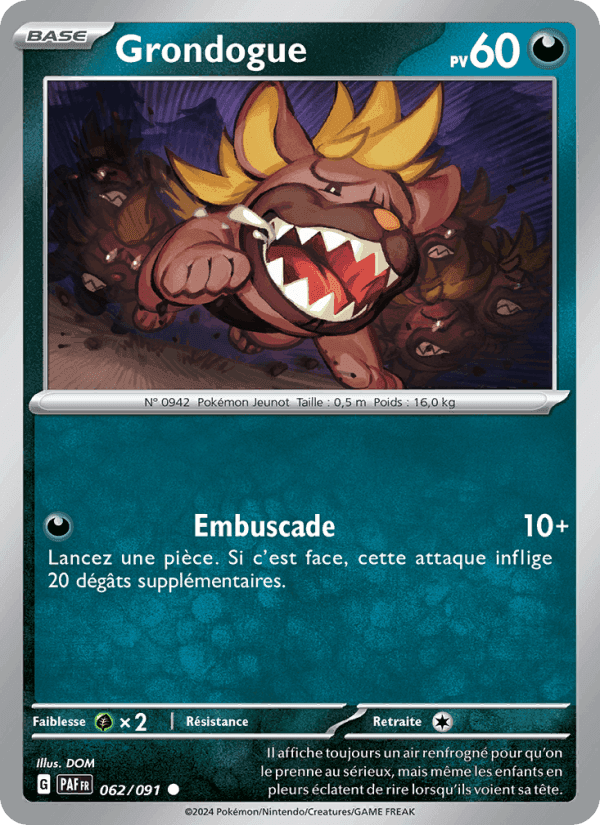 Grondogue, card 062 from Destinées de Paldea