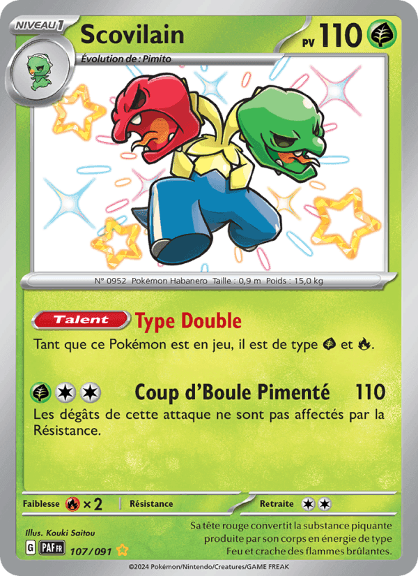 Scovilain, card 107 from Destinées de Paldea