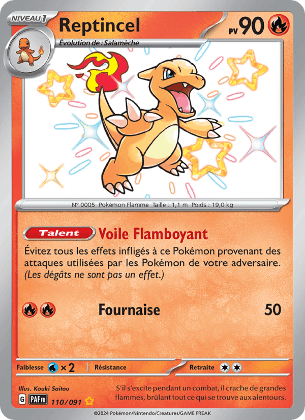 Reptincel, carte 110 de Destinées de Paldea
