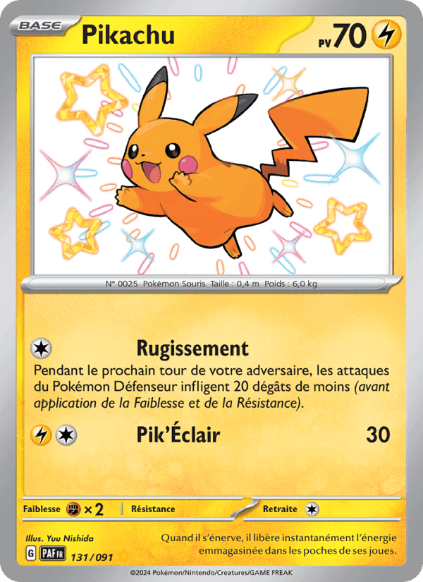 Pikachu, carte 131 de Destinées de Paldea