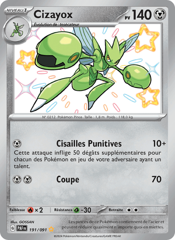 Cizayox, card 191 from Destinées de Paldea