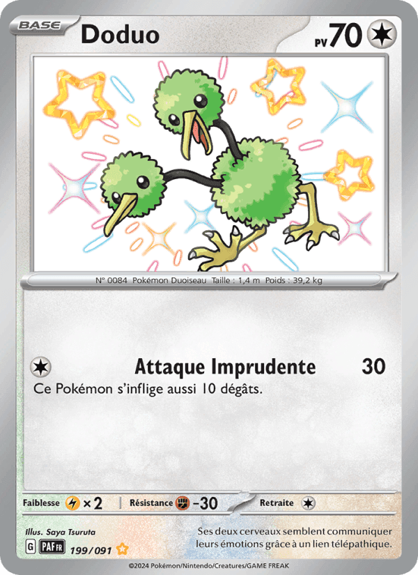 Doduo, carte 199 de Destinées de Paldea