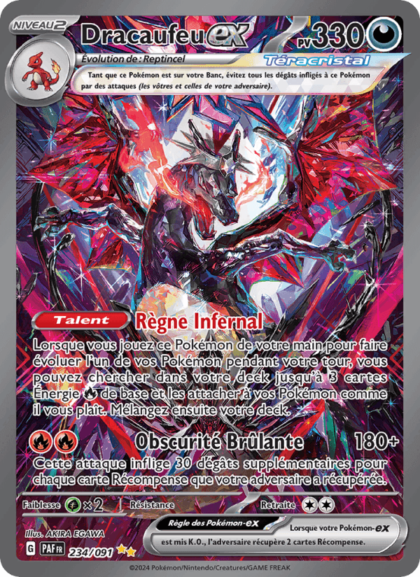 Dracaufeu-ex, card 234 from Destinées de Paldea
