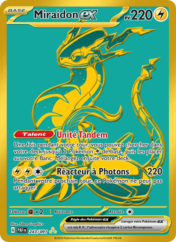 Miraidon-ex, carte 243 de Destinées de Paldea