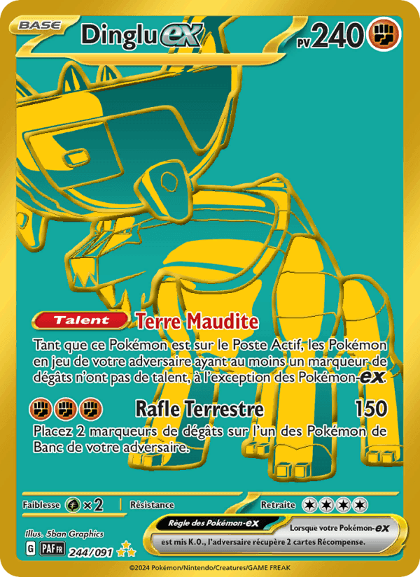 Dinglu-ex, carte 244 de Destinées de Paldea