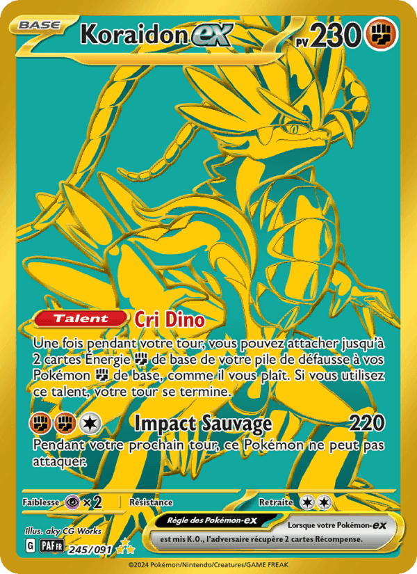 Koraidon-ex, carte 245 de Destinées de Paldea
