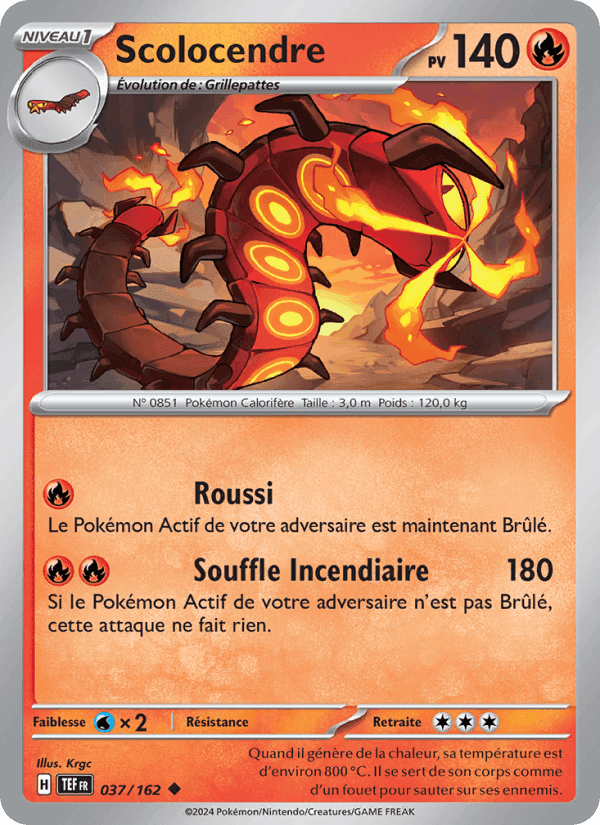 Scolocendre, carte 037 de Forces Temporelles