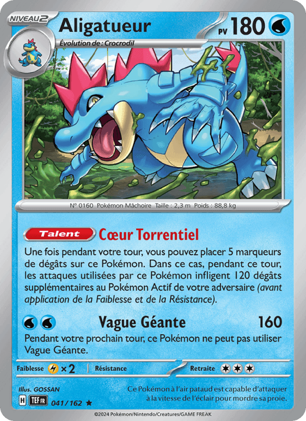 Aligatueur, card 041 from Forces Temporelles