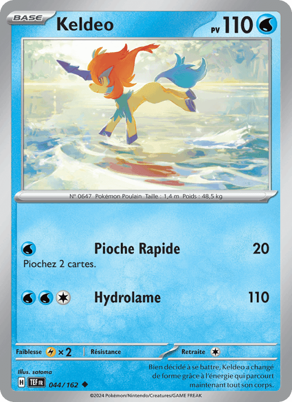 Keldeo, carte 044 de Forces Temporelles