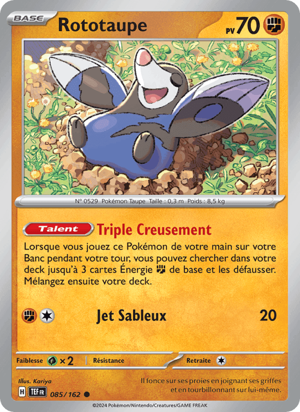 Rototaupe, carte 085 de Forces Temporelles
