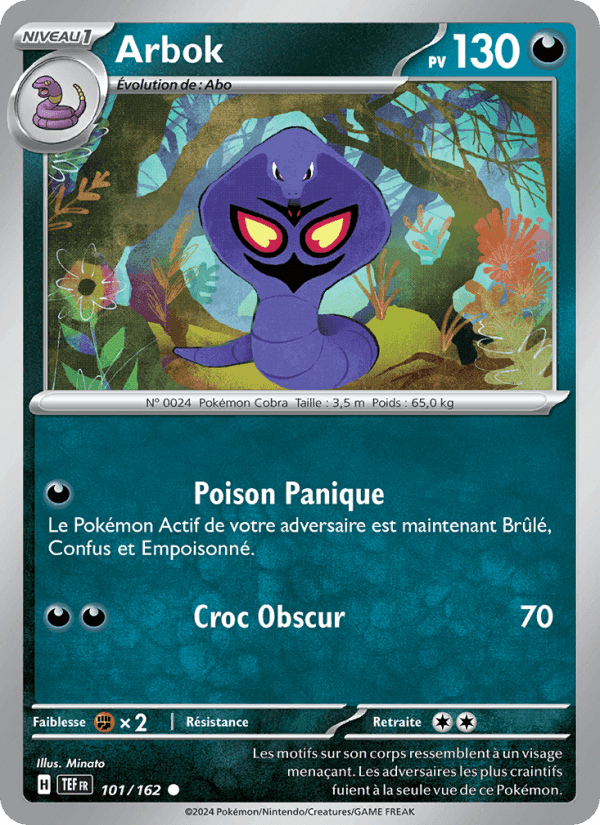 Arbok, carte 101 de Forces Temporelles