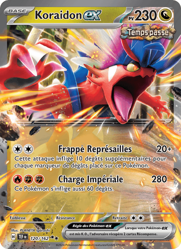 Koraidon-ex, carte 120 de Forces Temporelles