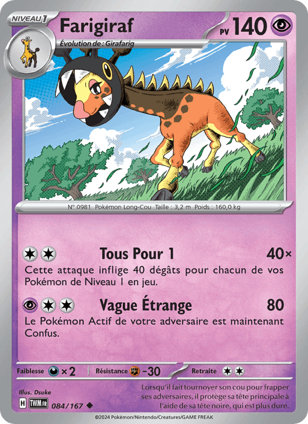 Farigiraf, carte 084 de Mascarade Crépusculaire