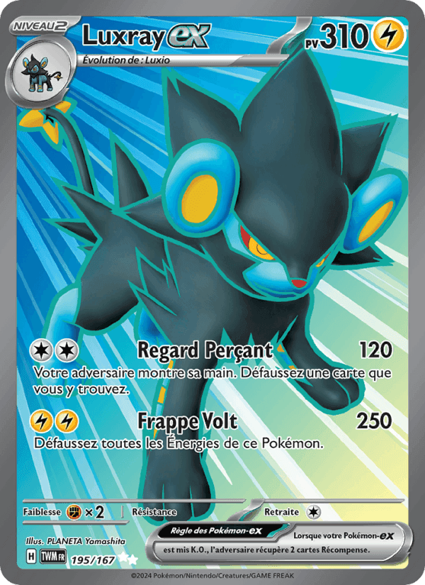 Luxray-ex, carte 195 de Mascarade Crépusculaire