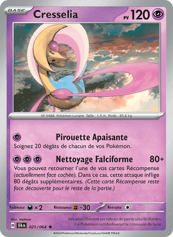 Cresselia, carte 021 de Fable Nébuleuse