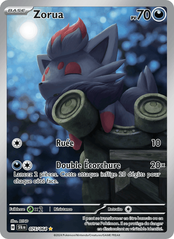 Zorua, carte 075 de Fable Nébuleuse