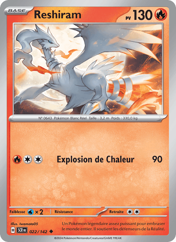 Reshiram, carta 022 di Couronne Stellaire