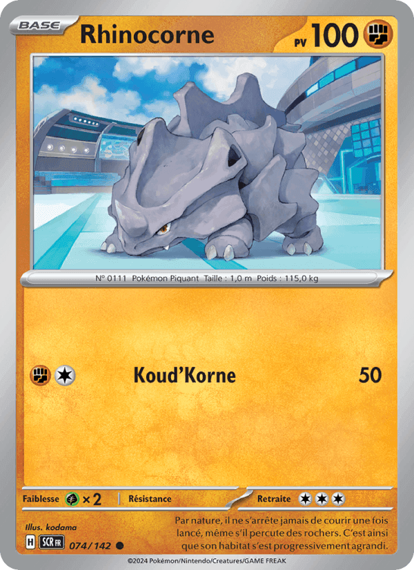 Rhinocorne, carta 074 de Couronne Stellaire