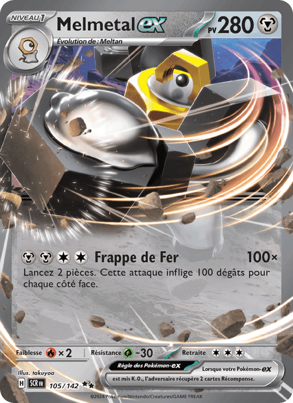 Melmetal-ex, carte 105 de Couronne Stellaire