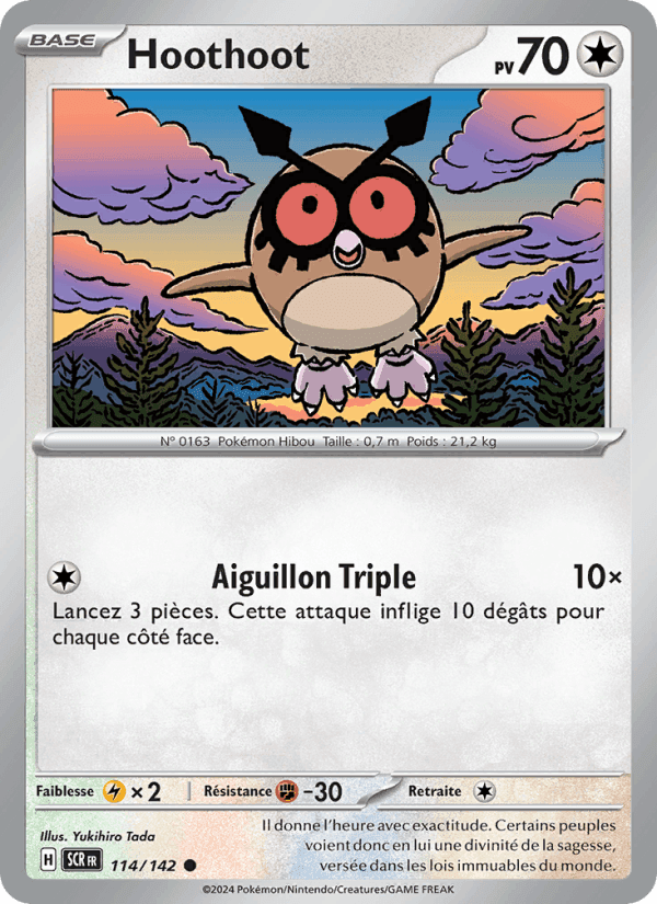 Hoothoot, carte 114 de Couronne Stellaire