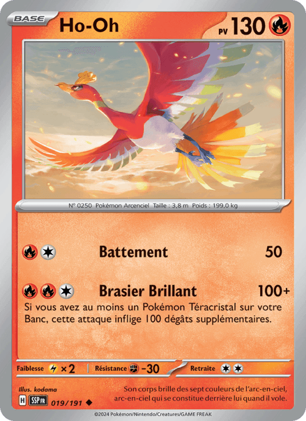 Ho-Oh, carte 019 de Étincelles Déferlantes