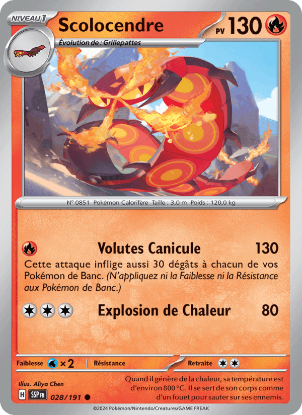 Scolocendre, carte 028 de Étincelles Déferlantes