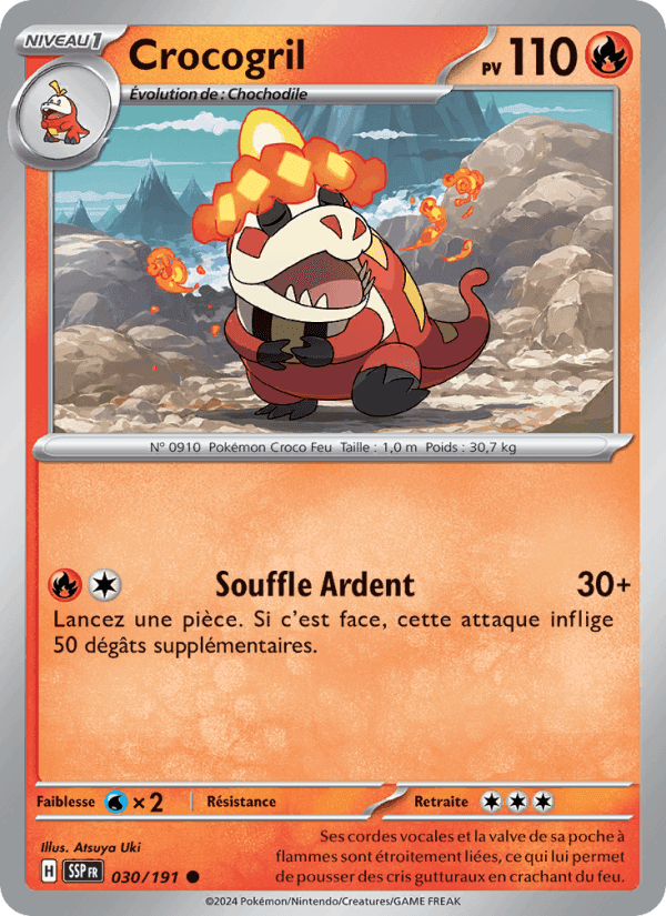Crocogril, carte 030 de Étincelles Déferlantes