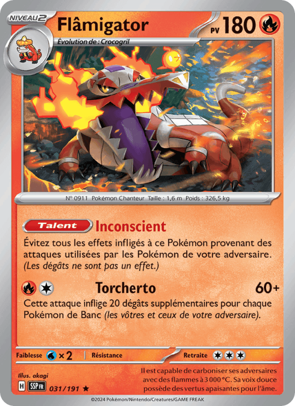 Flâmigator, carte 031 de Étincelles Déferlantes