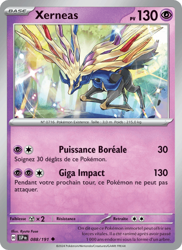 Xerneas, carte 088 de Étincelles Déferlantes