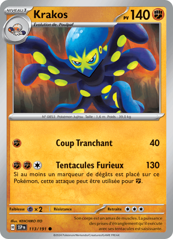 Krakos, carte 113 de Étincelles Déferlantes