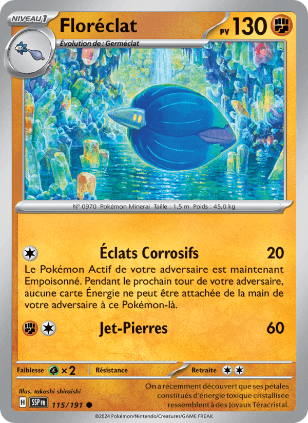 Floréclat, carte 115 de Étincelles Déferlantes