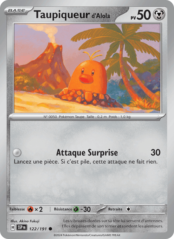Taupiqueur d'Alola, carte 122 de Étincelles Déferlantes