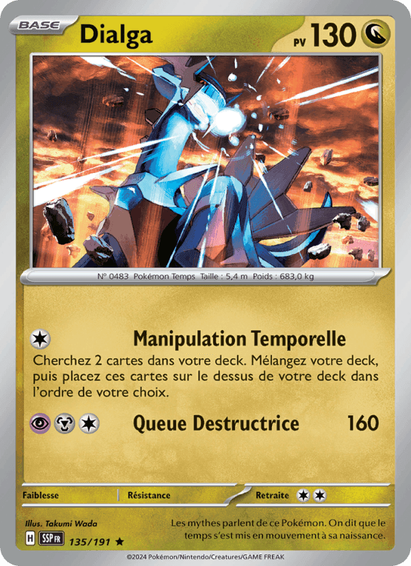 Dialga, card 135 from Étincelles Déferlantes