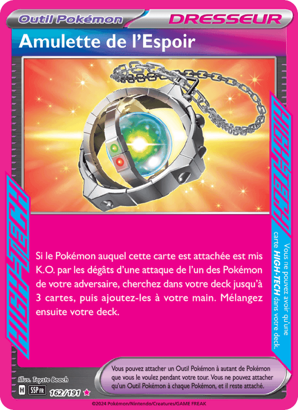 Amulette de l'Espoir, card 162 from Étincelles Déferlantes