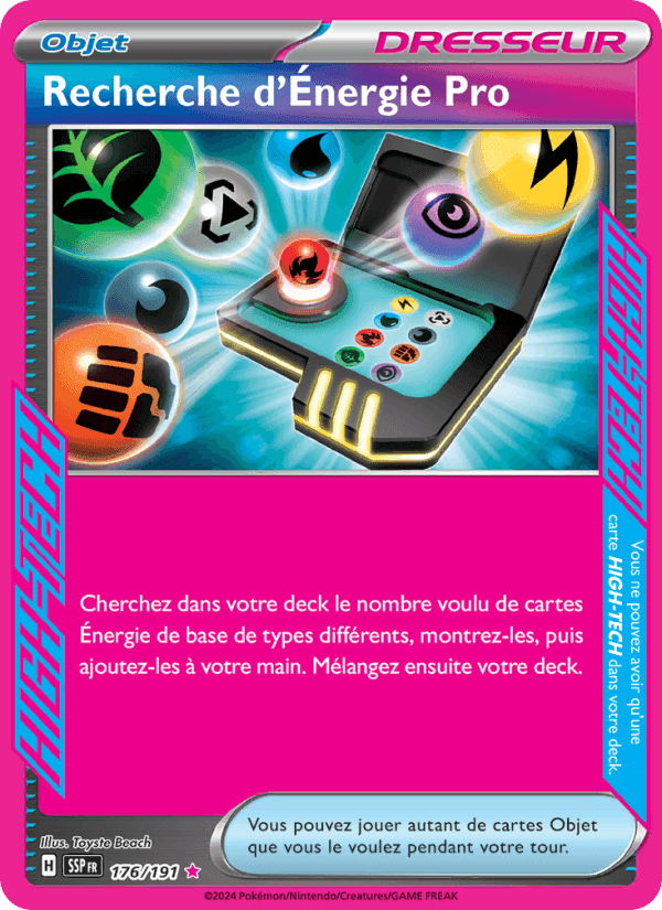 Recherche d'Énergie Pro, carte 176 de Étincelles Déferlantes