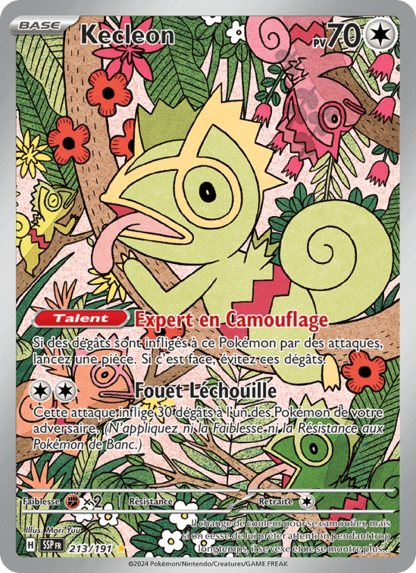 Kecleon, carta 213 de Étincelles Déferlantes