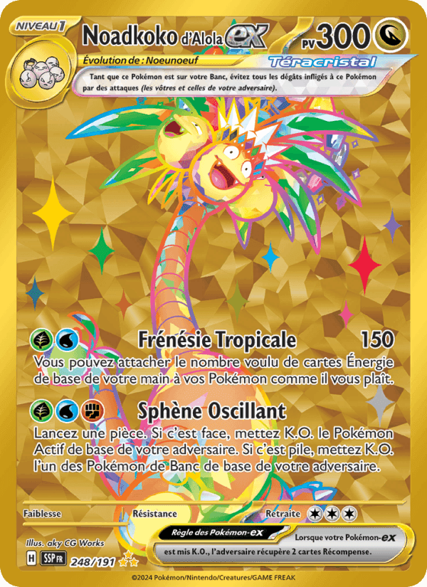 Noadkoko d'Alola-ex, carta 248 di Étincelles Déferlantes