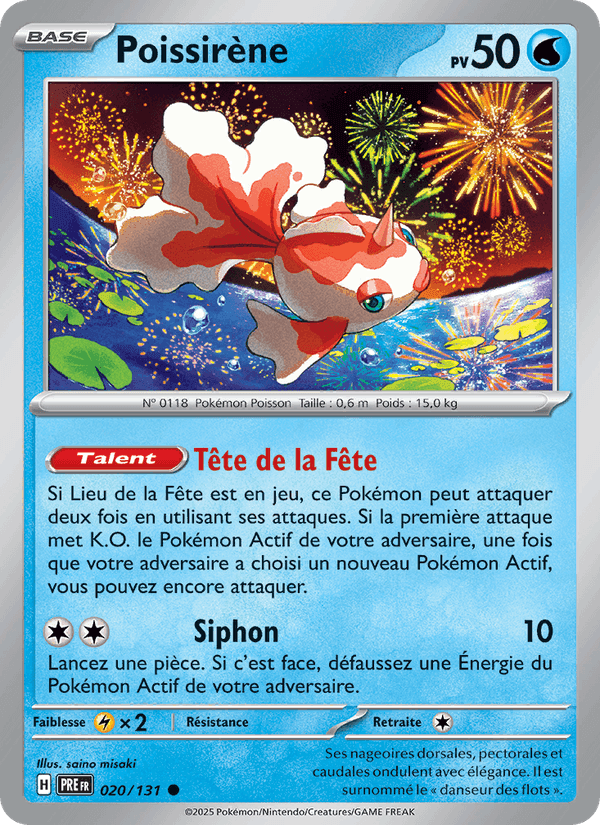 Poissirène, carta 020 di Évolutions Prismatiques