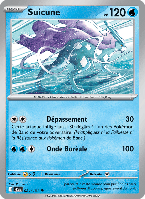 Suicune, card 024 from Évolutions Prismatiques