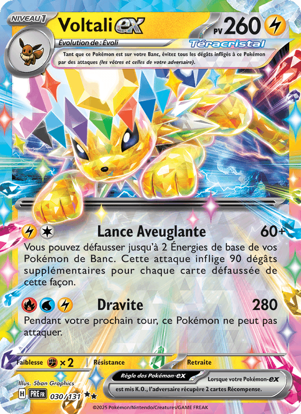 Voltali-ex, carta 030 de Évolutions Prismatiques