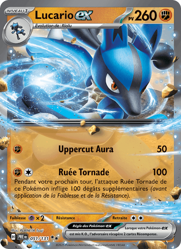 Lucario-ex, carta 051 de Évolutions Prismatiques