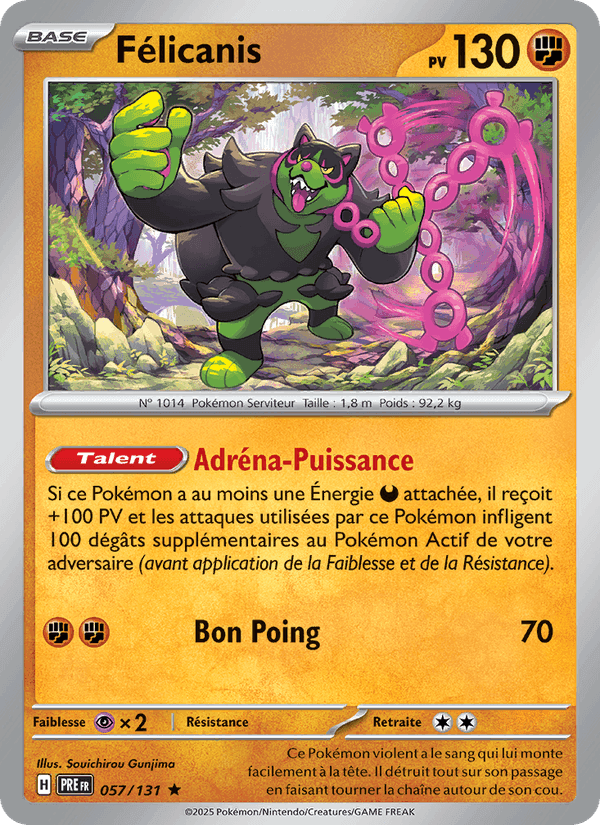 Félicanis, carte 057 de Évolutions Prismatiques