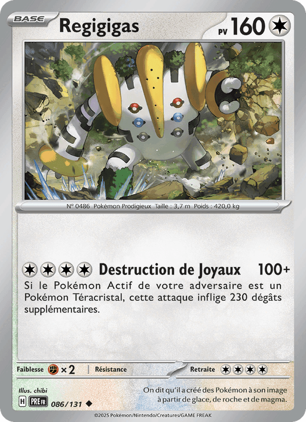 Regigigas, carte 086 de Évolutions Prismatiques