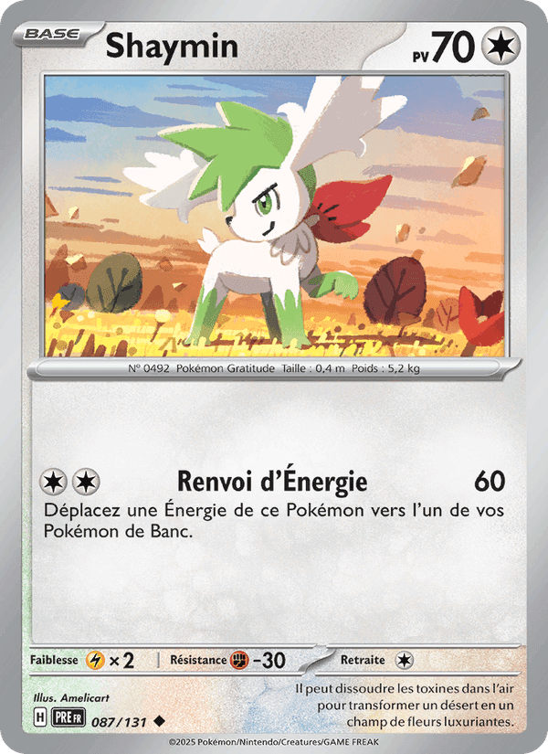 Shaymin, carte 087 de Évolutions Prismatiques