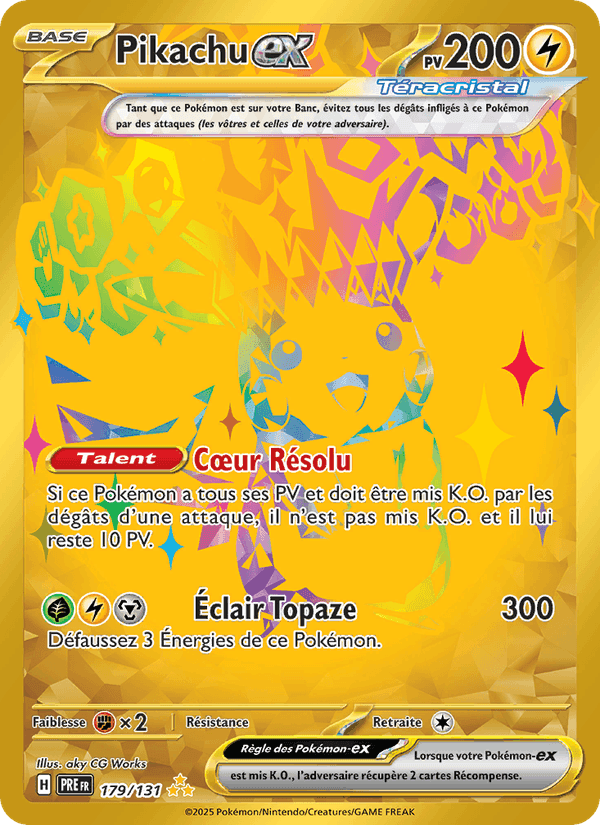 Pikachu-ex, card 179 from Évolutions Prismatiques