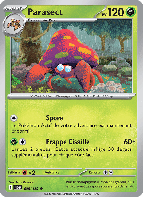 Parasect, carte 005 de Aventures Ensemble